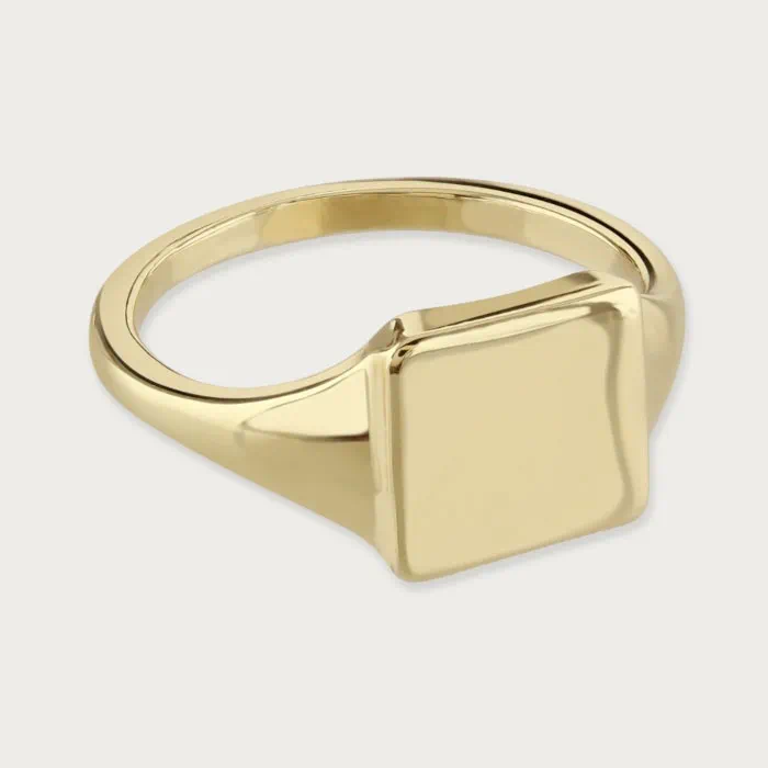 Large Square Design Signet Ring