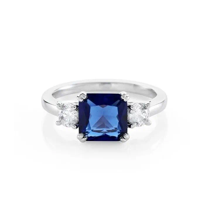 Sapphire Cushion Meghan Sparkle Ring