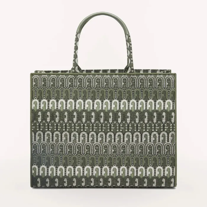 FURLA OPPORTUNITY L TOTE - TESSUTO JACQUARD RICICLATO ARCO ETNICO LOGO