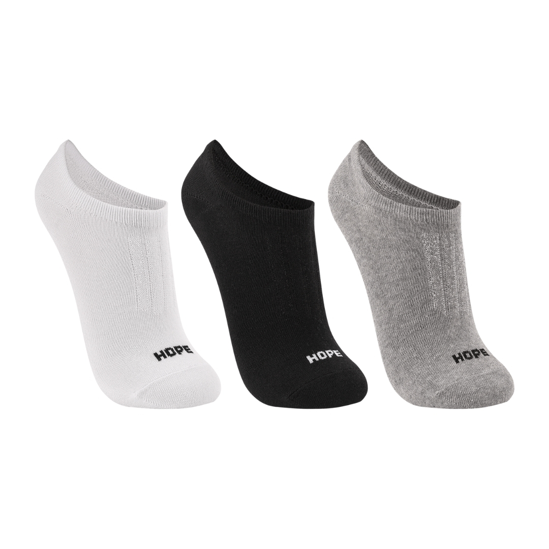 KIT COM 3 PARES DE MEIA SOQUETE EM ALGODÃO
