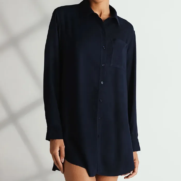 Camisa Alongada Oversized Manga Longa