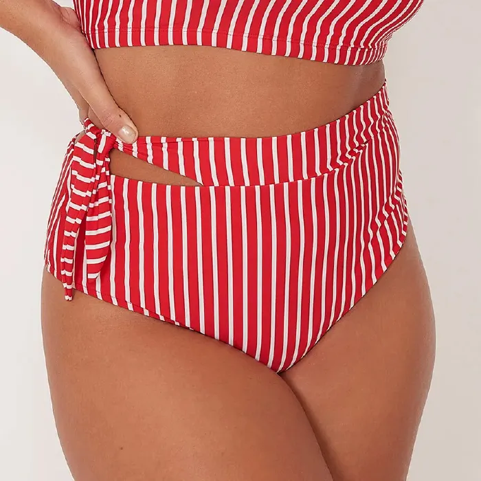 Calcinha Biqu?ni Hot Pants Amarra??o Lateral Alto Mar