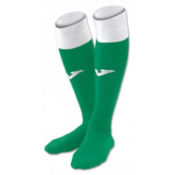 FOOTBALL SOCKS CALCIO 24 GREEN-WHITE  -PACK 4-