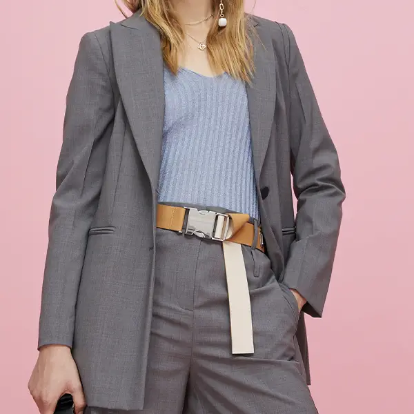 Folgaria - Light Wool Blazer, Dark Grey, 38