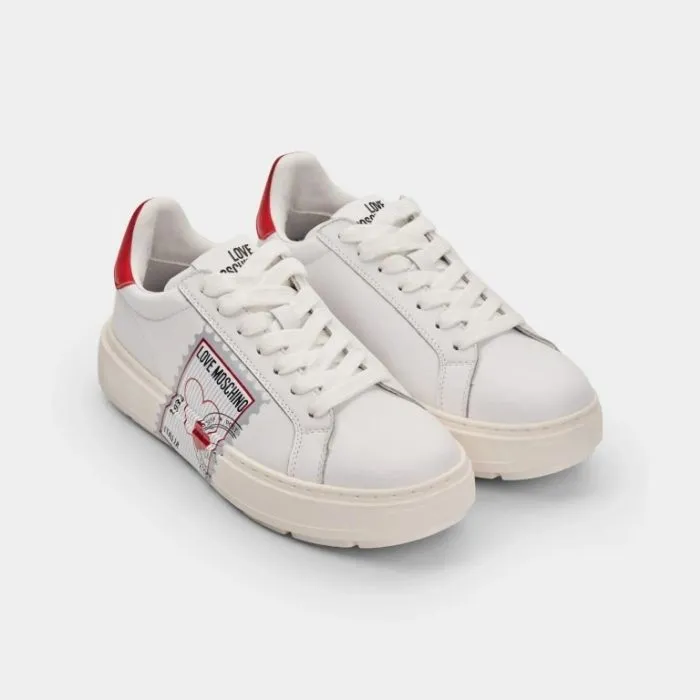 Sneakerd.Bold40 Vit.Bianco+Rosso