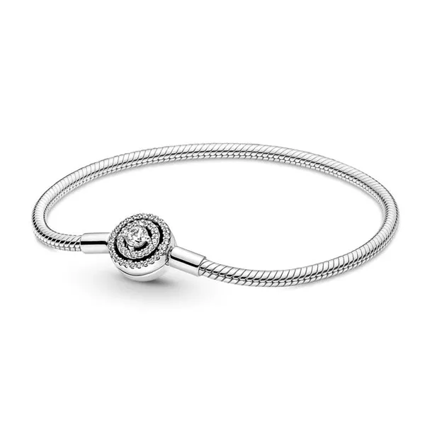 Snake chain sterling silver bracelet