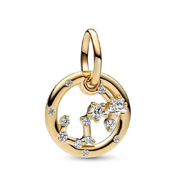 Scorpio zodiac 14k gold-plated dangle with cl