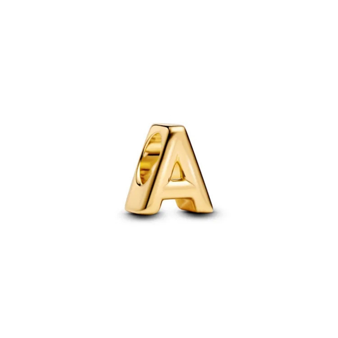 LETTER A 14K GOLD-PLATED CHARM