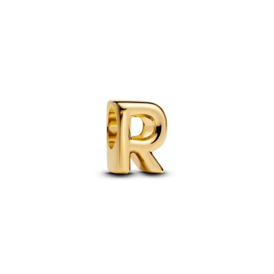 LETTER R 14K GOLD-PLATED CHARM