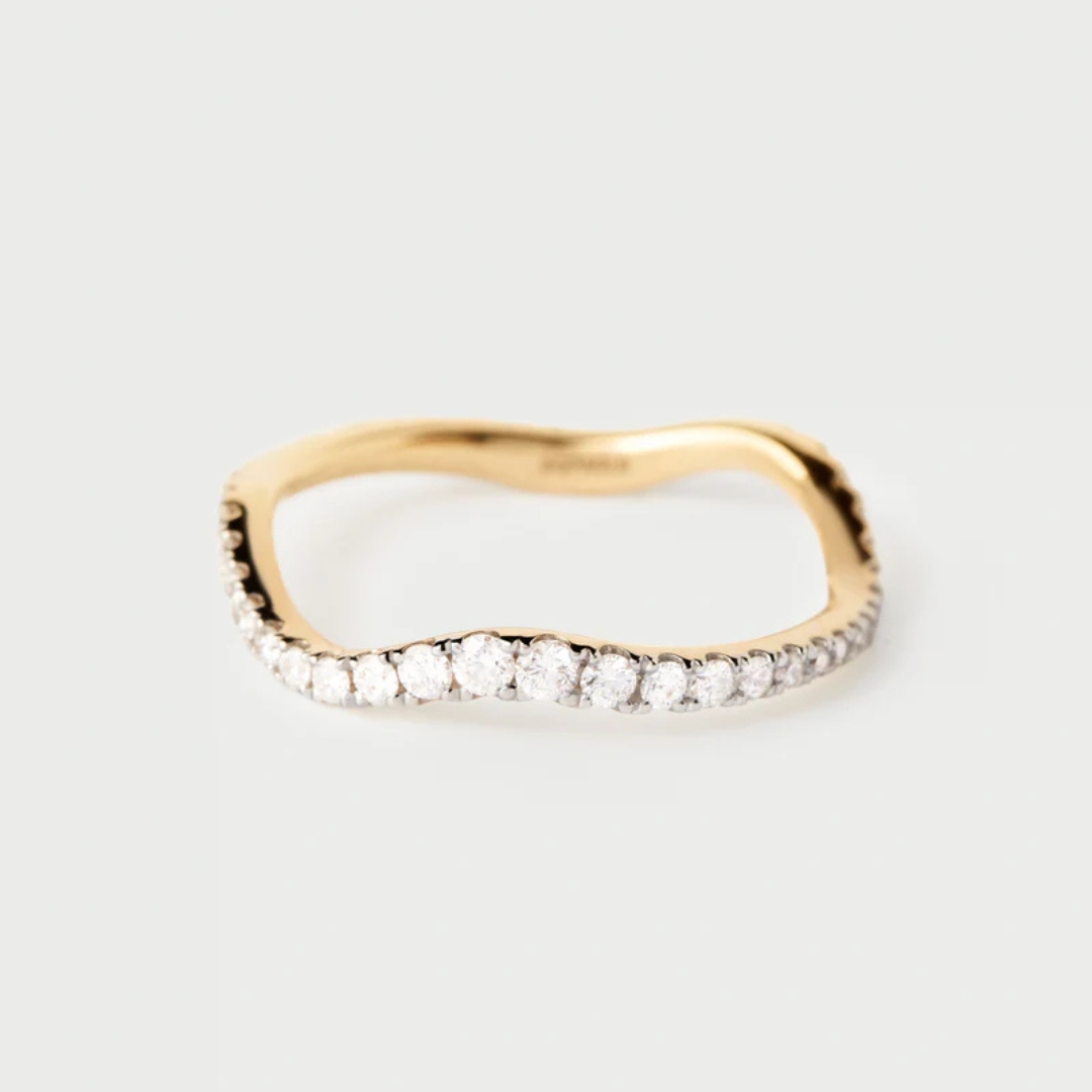 AN Diamonds and gold Flow ring 14