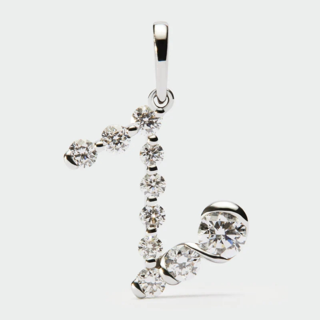 Diamonds And White Gold Z Initial Pendant