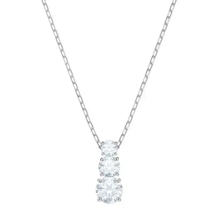 SS ATTRACT TRILOGY:PENDANT RND CZWH/RHS