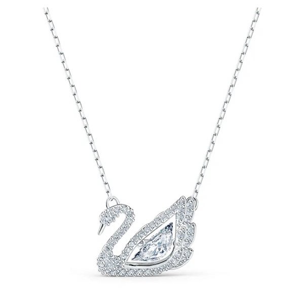 Dancing Swan:Necklace Czwh/Rhs