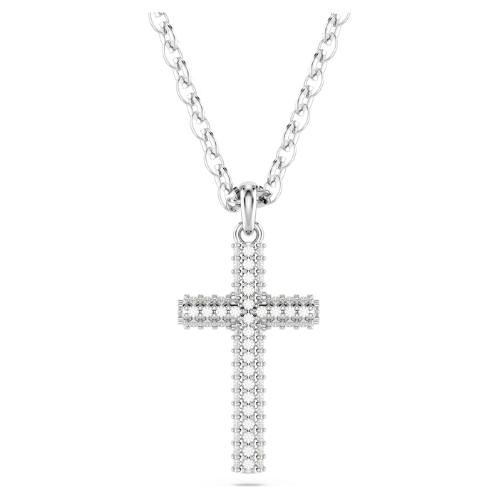 Insigne:Pend Cross_Full Pave Whi/Rhs