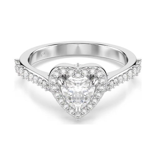UNA:RING HRT WHITE/RHS 55