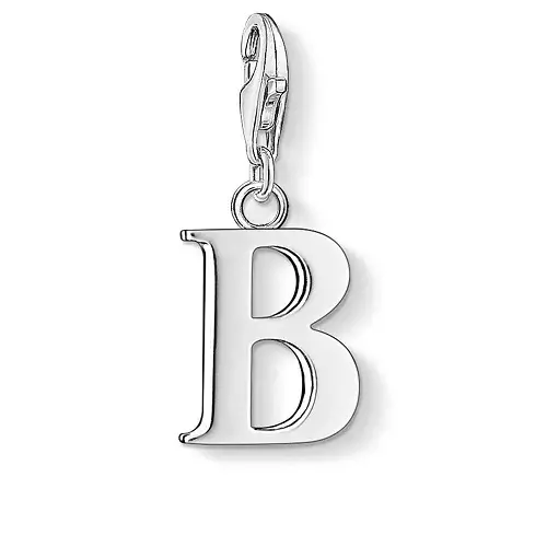 Charm B, plata de ley 925, liso