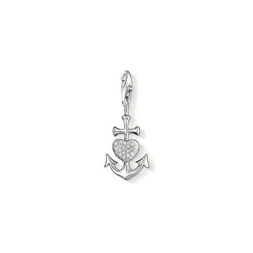 Charm Fé, amor, esperanza, plata de ley 925/ circonita, blanco