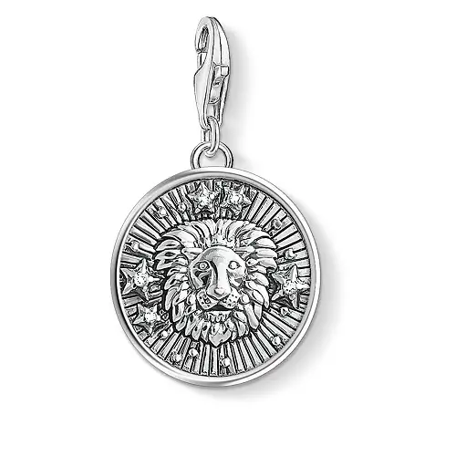 "Charm pendant ""Zodiac Sign Leo"", 925 Sterling Silver"