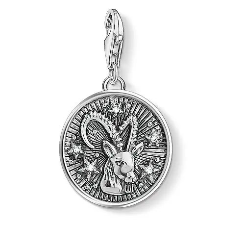 "Charm pendant ""Zodiac Sign Capricorn"", 925 Sterling Silver"