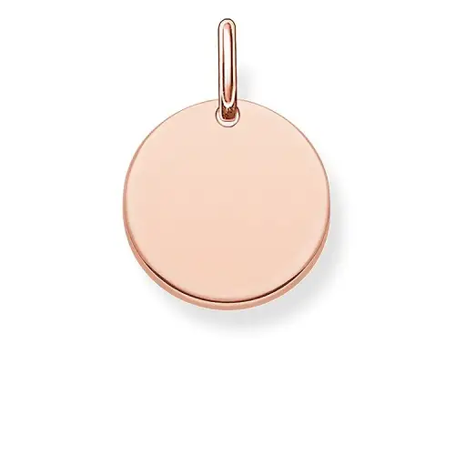 Colgante, plata de ley 925, baño de oro rosado, liso