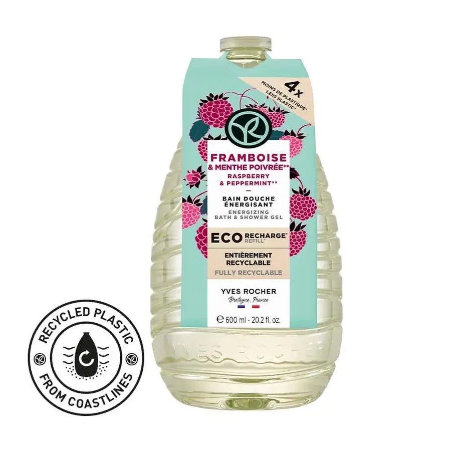 BATH & SHOWER RASPBERRY & PEPPERMINT ECO-REFILL 600ML