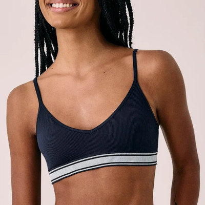 SUTIÃ TOP ALÇAS FINAS BICOLOR SEM BOJO EM MICROFIBRA FREE