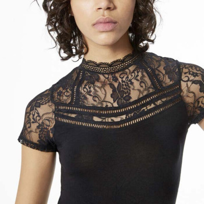 Bodysuit with lace detail