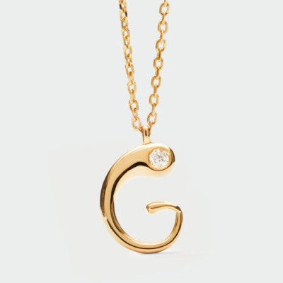 G initial pendant necklace