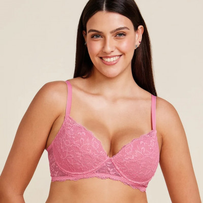 SUTIÃ MEIA-TAÇA COM BOJO EM RENDA NA SUA MEDIDA - TAÇA B