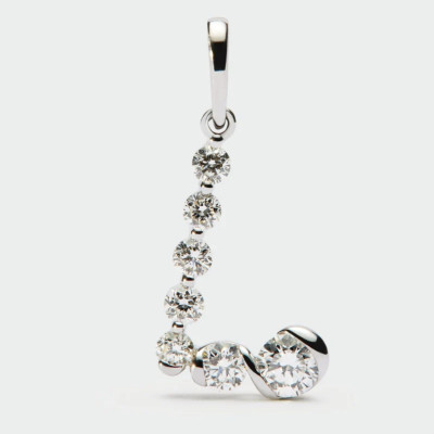Diamonds And White Gold L Initial Pendant