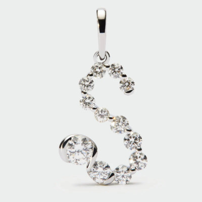Diamonds And White Gold S Initial Pendant