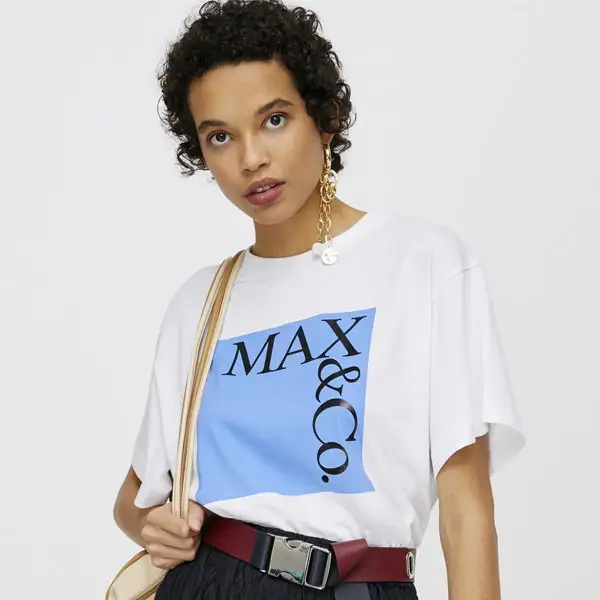 Mujer Max&Co. Camiseta de algodón con logo - TEE Fantasìa Color